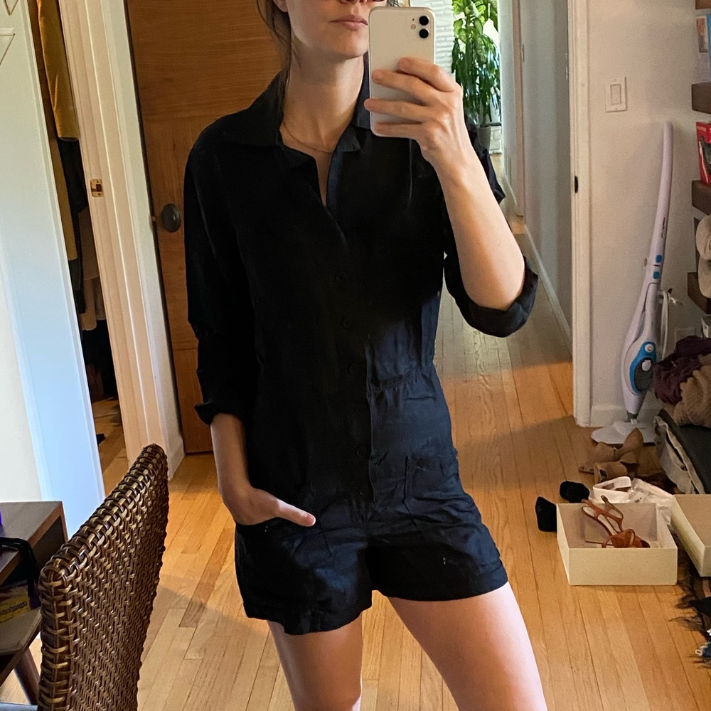 Reformation Linen Romper Jumpsuit